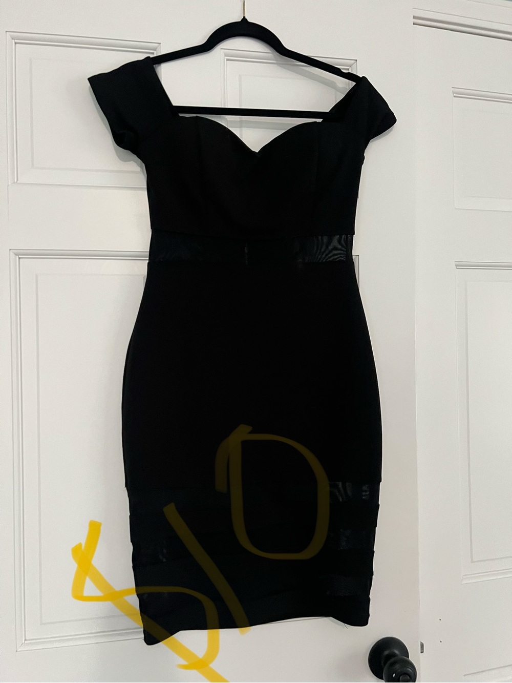 Classic Black Off-Shoulder Bodycon Dress
